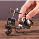 Handmade Iron Motorcycle Figurine - Vintage Decor & Shooting Prop