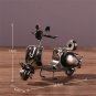 Handmade Iron Motorcycle Figurine - Vintage Decor & Shooting Prop