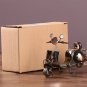 Handmade Iron Motorcycle Figurine - Vintage Decor & Shooting Prop