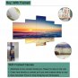 Wall Art Canvas Prints 5 Piece Seascape Painting Sunset Beach Boat Pos Hand Made