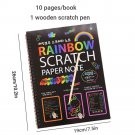 Kids Arts Scraping Painting Toy Children DIY Rainbow Magic Scratch Off Paper Set