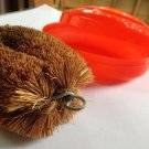 Natural Coconut Coir Brush WITH Holder Box Storage Scrubbing Ceylon 100%