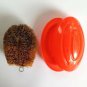 Natural Coconut Coir Brush WITH Holder Box Storage Scrubbing Ceylon 100%