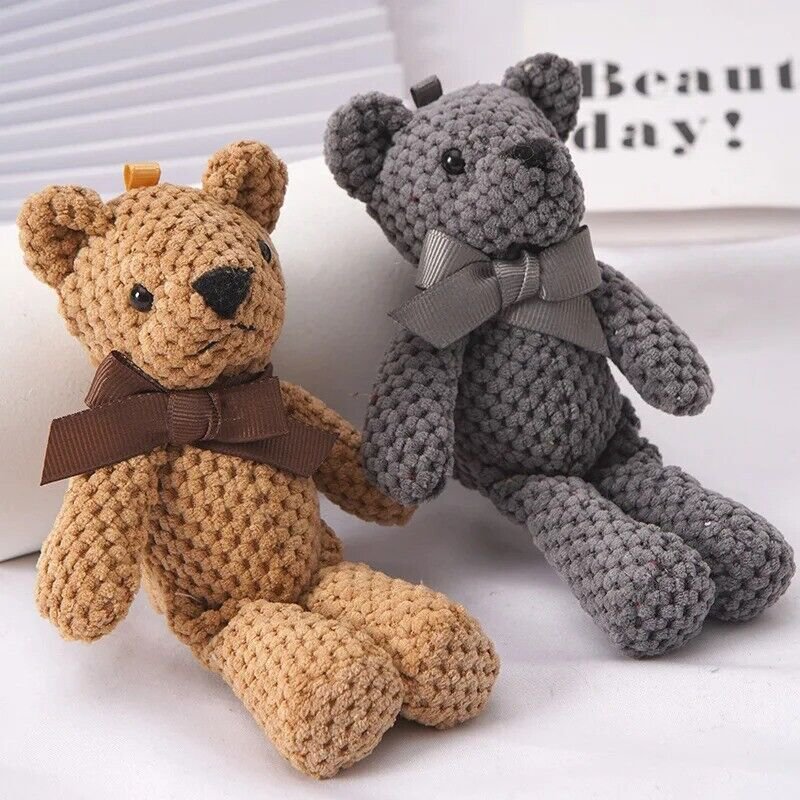 Bear Plush Pendant Stuffed Cute Toys Baby Key Dolls 15CM Animal Keychain Gifts