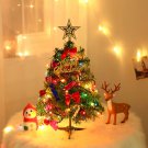 50CM Artificial Small Mini Tabletop Christmas Tree Green w/ Color LED & Ornament