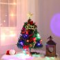 50CM Artificial Small Mini Tabletop Christmas Tree Green w/ Color LED & Ornament