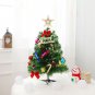 50CM Artificial Small Mini Tabletop Christmas Tree Green w/ Color LED & Ornament