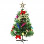 50CM Artificial Small Mini Tabletop Christmas Tree Green w/ Color LED & Ornament