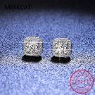 1CT 2CT Moissanite Diamond Ear Studs Earring Pass Diamond Test Moissanite Stud Earrings For Women