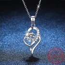 2023 Luxury GRA Certified 1 Carat Moissanite Pendant Necklace for Women Party 925 Sterling