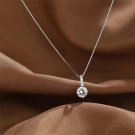 Shiny Moissanite Necklaces for Women Zircon Water Drop Pendant Clavicle Chain Necklace