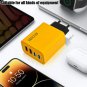 120W Fast Charging 4 Ports Mobile Phone Charger QC3.0 USB Type C Chargers Dual PD Wall Adapter