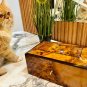 Moroccan jewellery Box large lockable thuya wooden burl Jewelry Box organizer