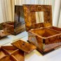 Jewellery wooden box organizer with key keepsake thuya wood box gift idea