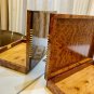 Jjewellery burl wooden box lockable with key handmade wedding gift idea