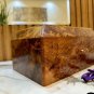 Moroccan lockable burl wooden jewellery Box organizer with key keepsake