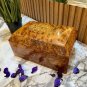 Moroccan lockable burl wooden jewellery Box organizer with key keepsake