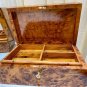 Luxury lockable thuya burl wooden jewellery Box holder with key keepsake
