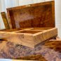 Luxury lockable thuya burl wooden jewellery Box holder with key keepsake