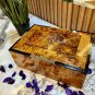 Jewellery wooden box organizer with key
