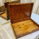 Jewellery burl wooden box lockable with key wedding gift keepsake decorative box
