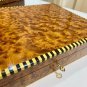 Jewellery burl wooden box lockable with key wedding gift keepsake decorative box
