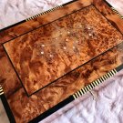 Wooden box organizer with key keepsake box thuya wood handmade box with lock