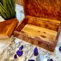 Gift Wooden Box Lockable Luxury thuya burl wooden jewellery Box holder with key