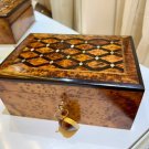 Moroccan Jewelry Box Decorative thuya wooden burl Jewelry Box organizer with key