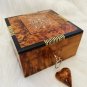 Square jewellery Box lockable thuya wooden burl Jewelry Box