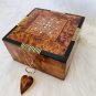 Square jewellery Box lockable thuya wooden burl Jewelry Box