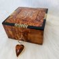 Square jewellery Box lockable thuya wooden burl Jewelry Box