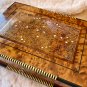 Jewellery burl wooden box lockable with key keepsake decorative gift box idea