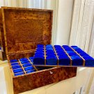 Luxury Watch Box 60 watch cushions lockable Thuya wood Box organizer With Key