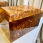 Big Moroccan jewellery burl thuya Box lockable wooden burl Jewelry Box organizer