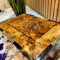 Jewelry wooden box organizer with key keepsake box decorative box