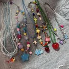 Boho Kpop Colorful Sugar Star Tassel Pendant Choker Necklace for Women Y2K Heart Chain Aesthetic