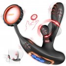3 in 1 360° Circular Kneading Anal Vibrator Male Prostate Massager with Cock Ring