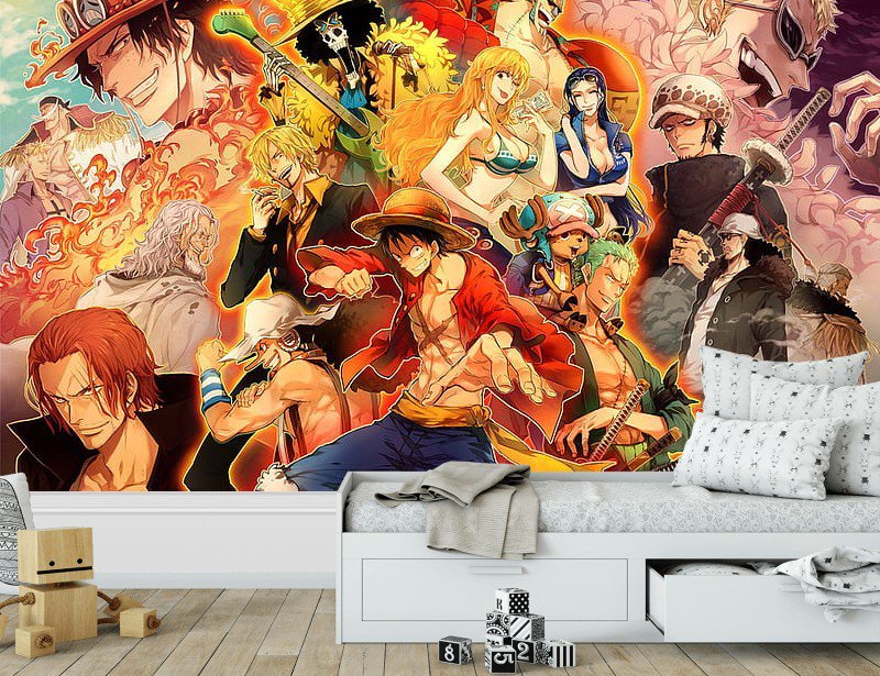Wall Mural One Piece End, Luffy, Roronoa Zoro, Photo Wallpaper