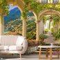 Wall Mural Terrace with a View to the Resort Town, Mediterranean Photo Wallpaper w118" x h94"