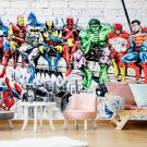 Wall Mural Marvel Superheroes,  Avengers, Captain America, Spider-Man, Photo Wallpaper w118" x h94"