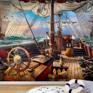 Photo Wallpaper On The Deck of a Pirate Ship Wall Mural bedroom boy's w118" x h94"