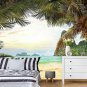 Photo Wallpaper Tropics, Coast, Island, Ocean, Sea, Palms, Wall Mural Decor w118" x h94"