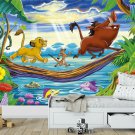 Photo Wallpaper Lion King, Characters Cartoon, Wall Mural Kids Bedroom w114" x h87"