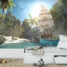 Kids Photo Wallpaper Pirates, Pirate Island, Sailboat, Ship, Children's Bedroom Decor w118" x h87"