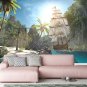 Kids Photo Wallpaper Pirates, Pirate Island, Sailboat, Ship, Children's Bedroom Decor w118" x h87"