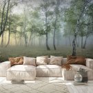 Wall Mural Birch Grove in the Fog, Forest, Nature, Photo Wallpaper  Room Home Decor