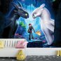 Nursery Photo Wallpaper How to Train Your Dragon, Wall Mural Room Decor w118" x h94"