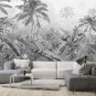 Wall Mural Black & White Jungle, Nature, Palm Trees, Photo Wallpaper Room Home Decor