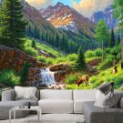 Photo Wallpaper Mountain Landscape, Forest, River, Nature Wall Mural  Room Wall Decor